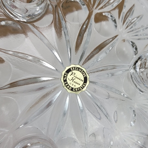 Vtg Crystal Taper Candle Holder By Princess House - Picture 2 of 14